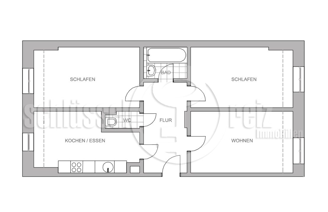 Grundriss - nicht maßstabsgerecht!