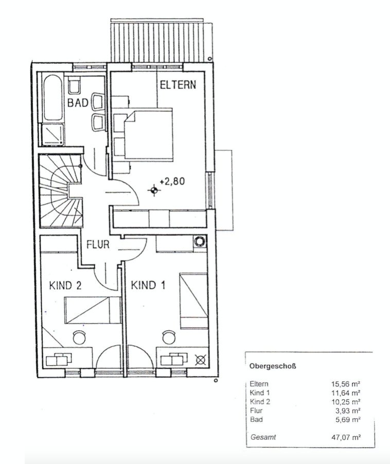 Grundriss Obergeschoss