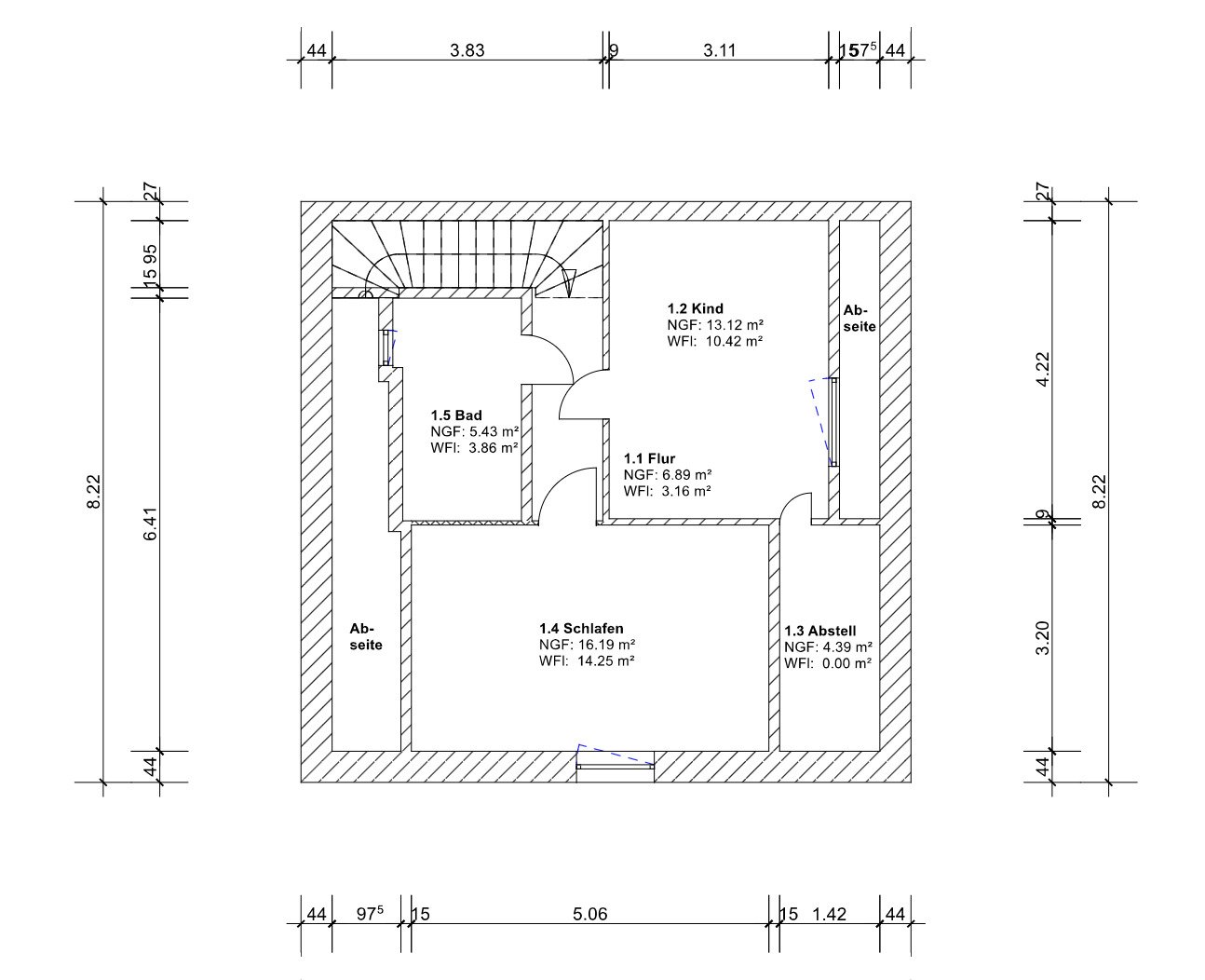 Grundriss Obergeschoss