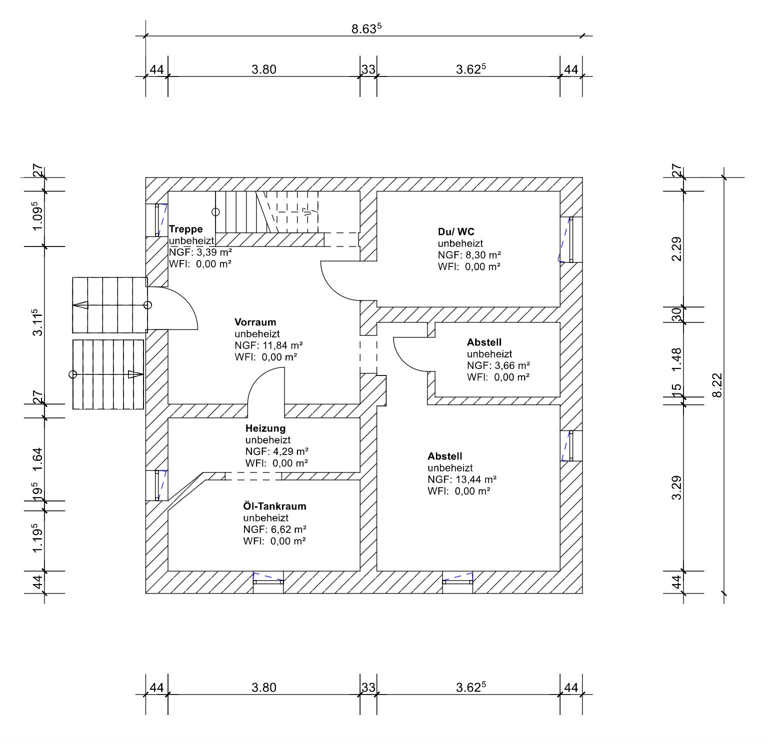 Grundriss Kellergeschoss
