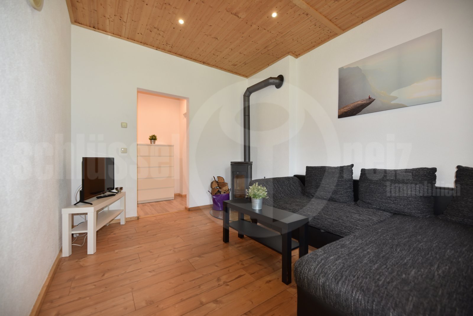 Wohnzimmer mit Kamin - Ferienwohnung 6 Wohnzimmer mit Kamin - Ferienwohnung 6