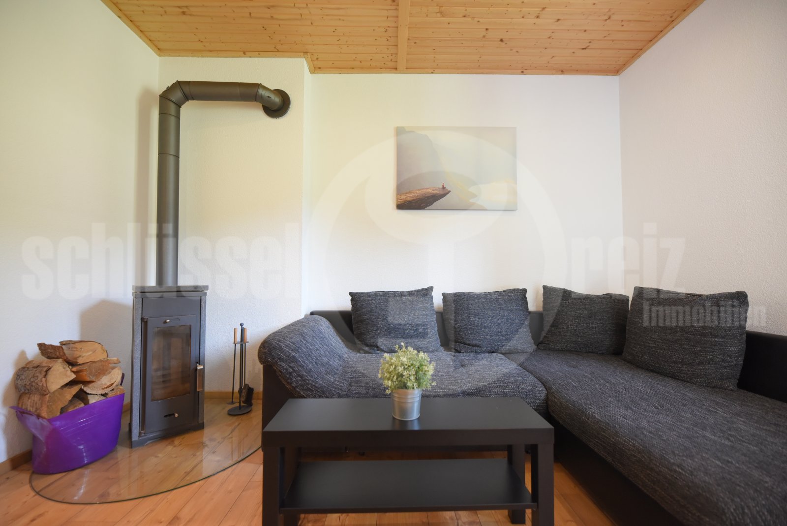 Wohnzimmer mit Kamin - Ferienwohnung 6 Wohnzimmer mit Kamin - Ferienwohnung 6
