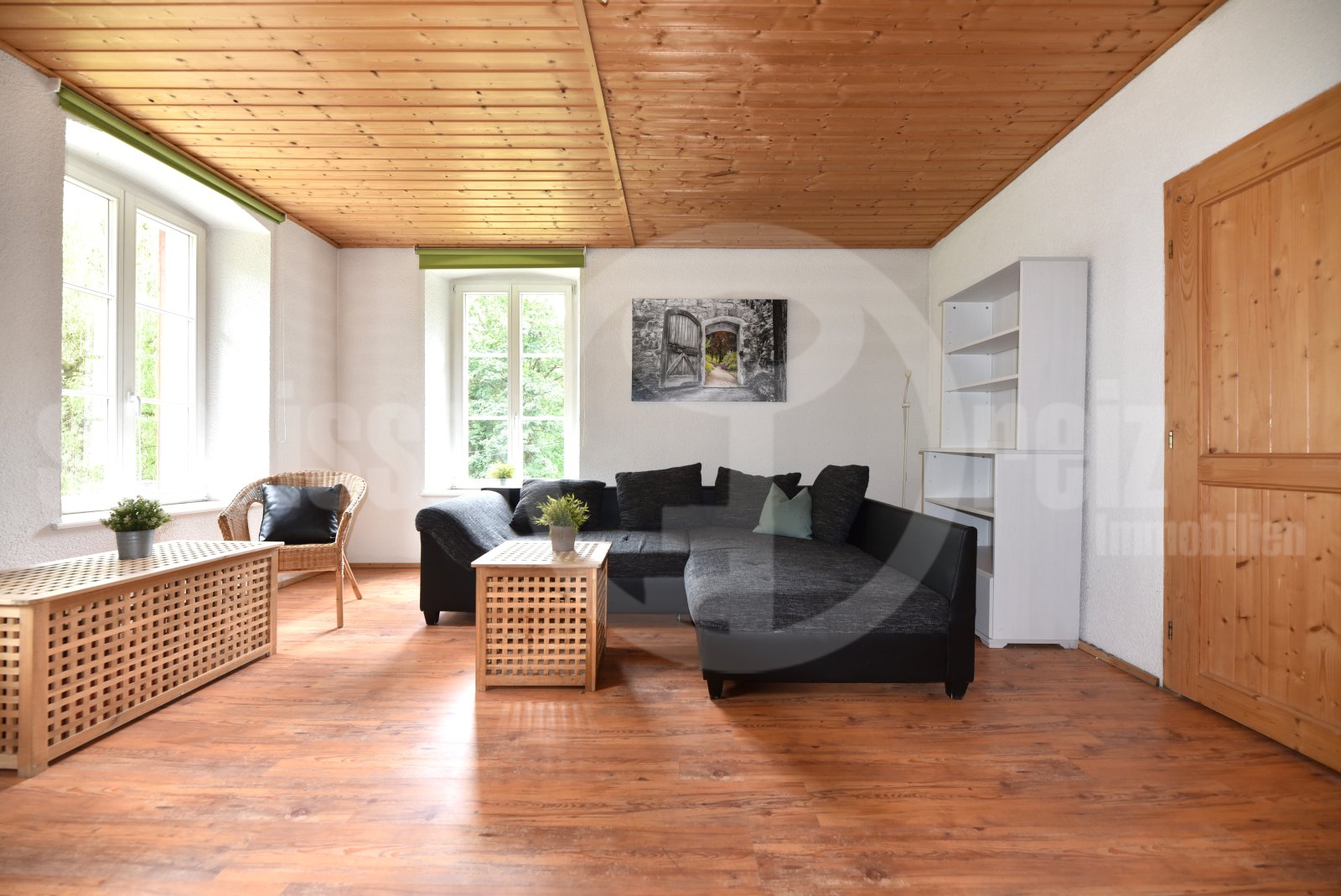 Wohnzimmer mit Kamin - Ferienwohnung 1 Wohnzimmer mit Kamin - Ferienwohnung 1